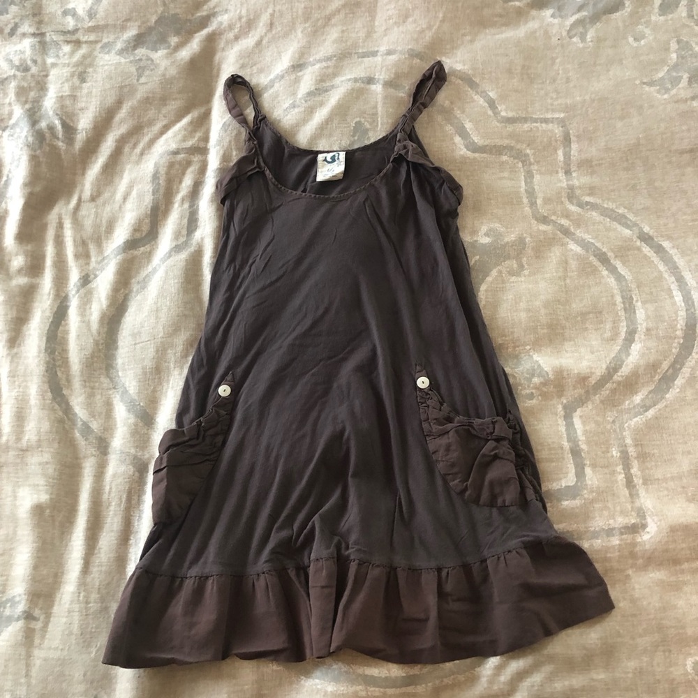 Brown knit dress